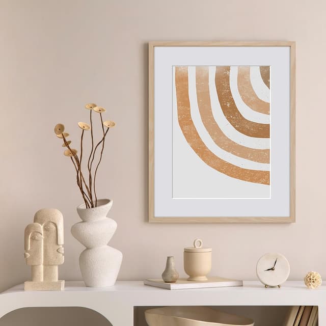 Detalle de Puthiac 16x20 Solid Oak Wood Picture Frame (Plexi Front) — Fits 12x16 with Mat or 16x20 Without Mat, Wall Display Only