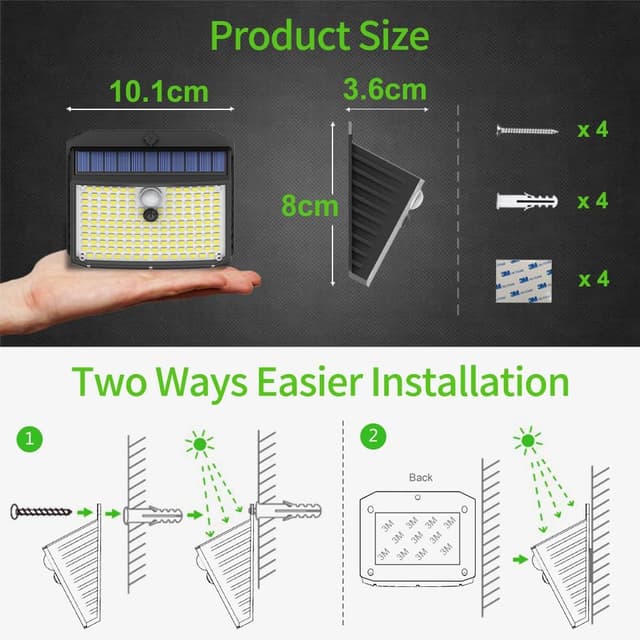 Thumbnail 5 de CLAONER Solar Security Light 4-pack ☀