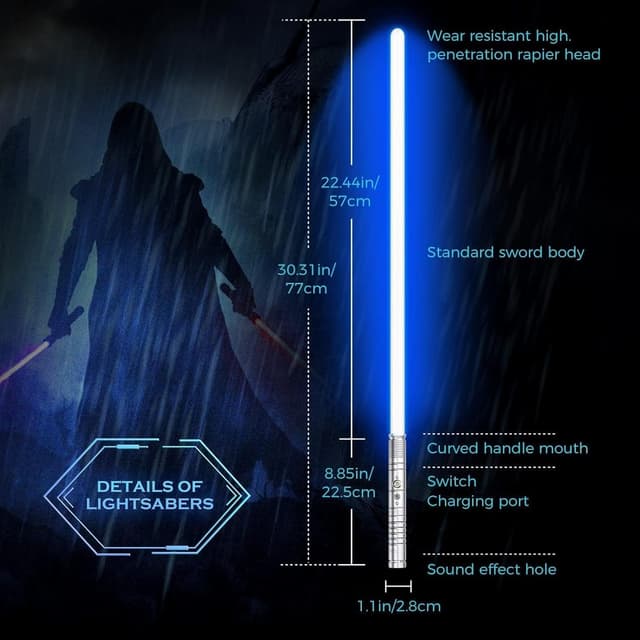 Detalle 1 de Lightsaber 77cm RGB 11 colours