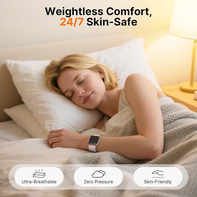 Detalle 2 de Fullmosa Braided Nylon Strap for Apple Watch (Magnetic clasp, 46mm/44mm/45mm/42mm/49mm)