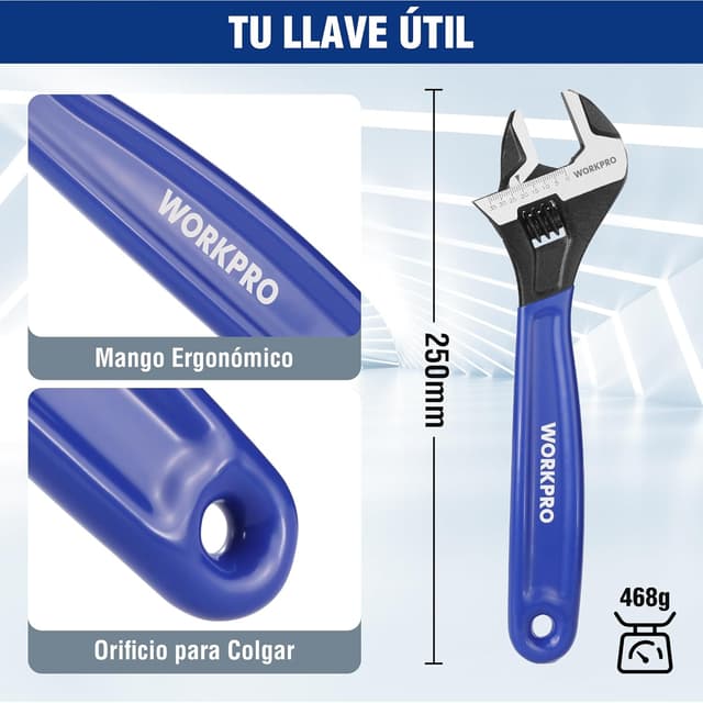 Thumbnail 3 de WORKPRO Llave Inglesa 250 mm 35 mm
