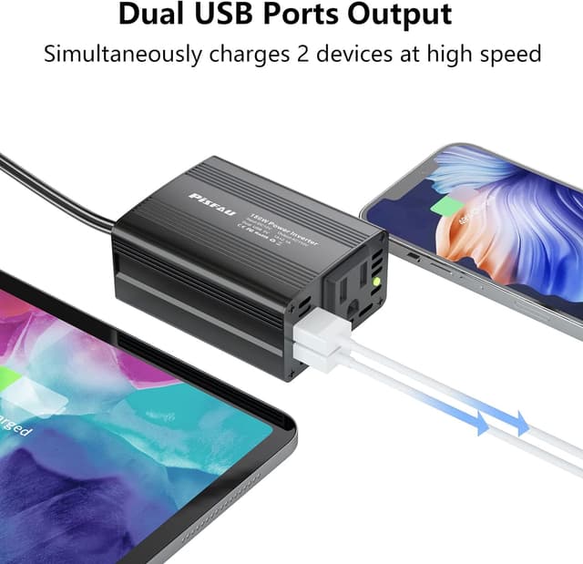 Thumbnail 5 de 150W Power Inverter 12V to 110V USB