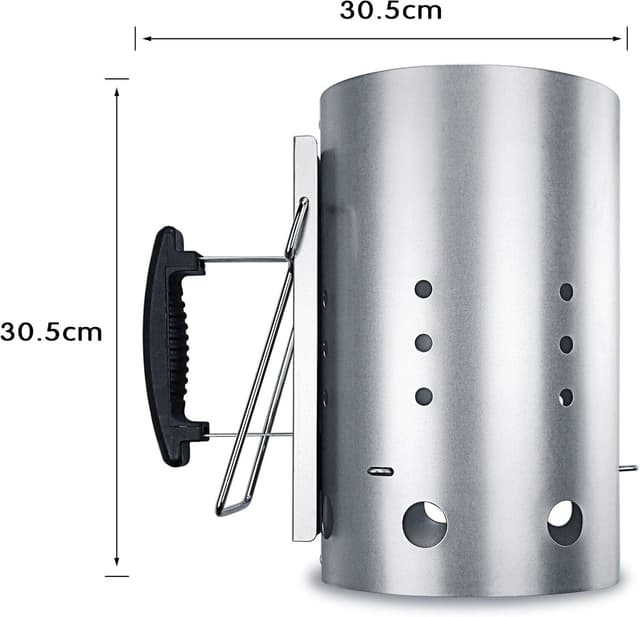 Detalle 2 de GFTIME Rapidfire Chimney Starter (30cm H x 19cm DIA) for Weber 7416