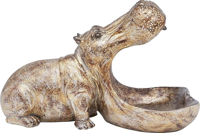 Detalle 2 de Kare Design Hipopótamo Hambriento Decorativo Oro 🦛
