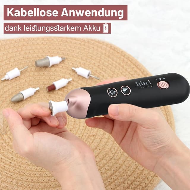 Thumbnail 2 de AOMEES Elektrische Nagelfräser Set 9 Aufsätze