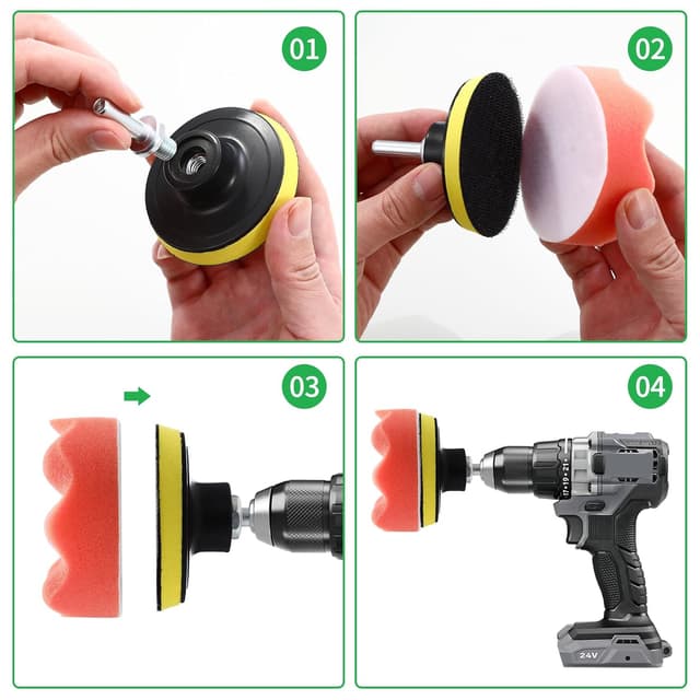 Thumbnail 4 de 23 Stück 80mm Polierschwämme Pad Set