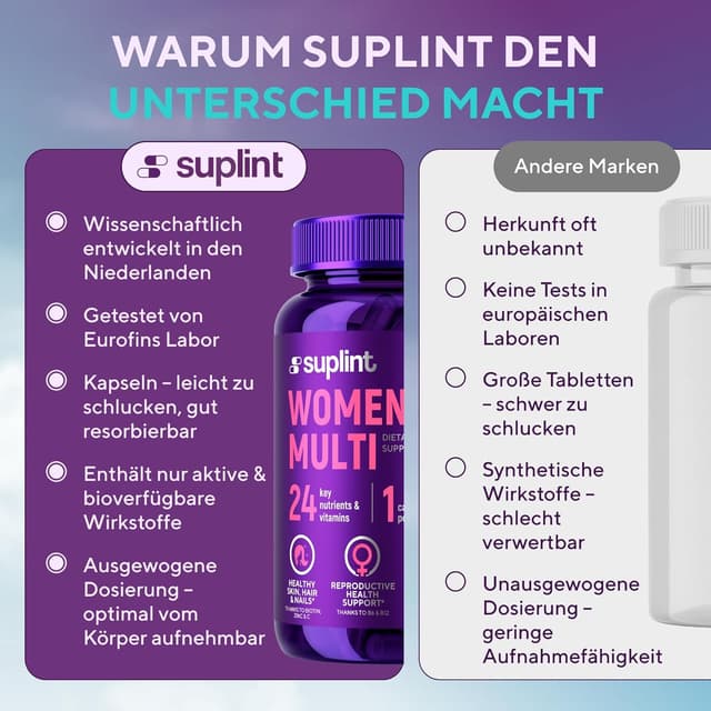 Thumbnail 6 de SUPLINT Multivitamin 180 Kapseln für Frauen