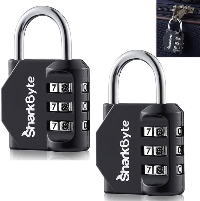 Detalle de SharkByte Small Luggage Locks 3-Dial