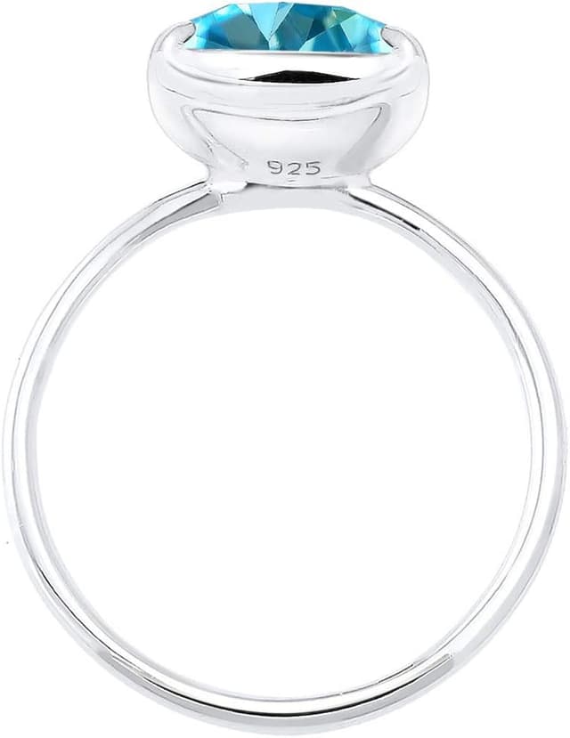 Detalle de Elli Damen-Solitär Jahresring Ring 925 Kristall