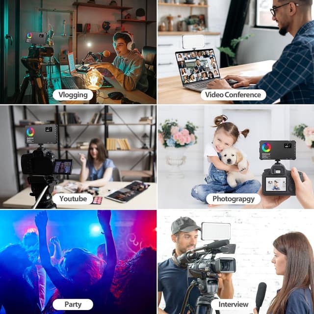 Thumbnail 6 de ENEGON RGB Video Light 4000mAh pannello LED