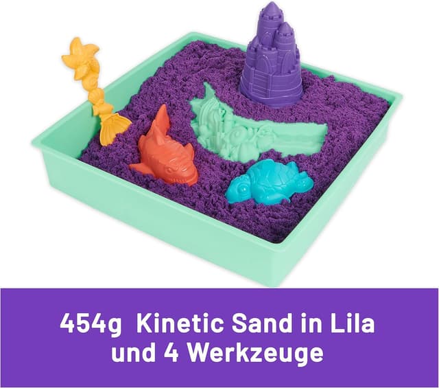 Detalle 2 de Kinetic Sand Sandbox Set Lila 454 g