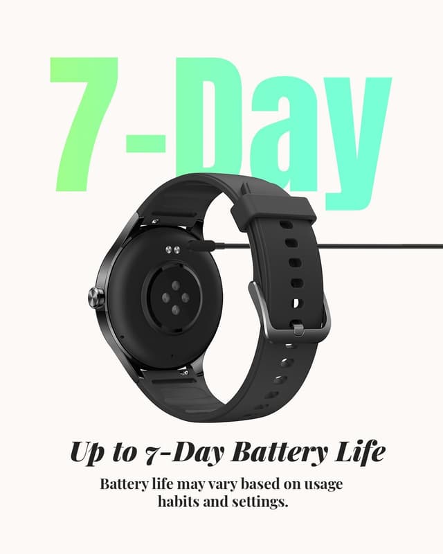 Detalle de TOOBUR 40mm Smart Watch (IP68) with call answering, HD touch display and fitness tracking