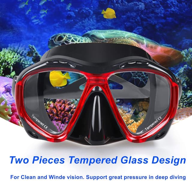 Detalle 2 de Snorkel Diving Mask Panoramic HD Swim Mask (180° wide-angle) with Anti-Fog Lenses and Tempered Glass