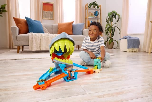 Detalle 2 de Coffret Hot Wheels L’Attaque du Requin (JHL96) avec véhicule métal 1/64