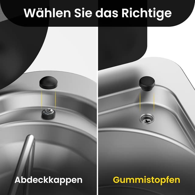 Detalle 2 de Siegvoll Gummistopfen-Set für Dometic-Schrauben (8-teilig) – Schutzgummistopfen für Wohnmobil-Kochfelder