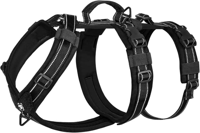 Detalle de OneTigris Escape-Proof Dog Harness (Medium, Black, M) with Large Handle