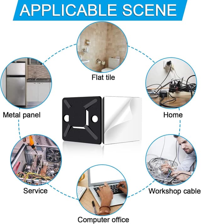 Detalle de JatilEr cable tie mounts pack 200