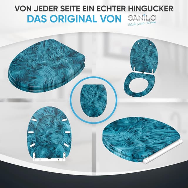 Thumbnail 6 de Sanilo WC-Sitz mit Absenkautomatik & Schnellverschluss – Toilettendeckel zum Abnehmen per Knopfdruck