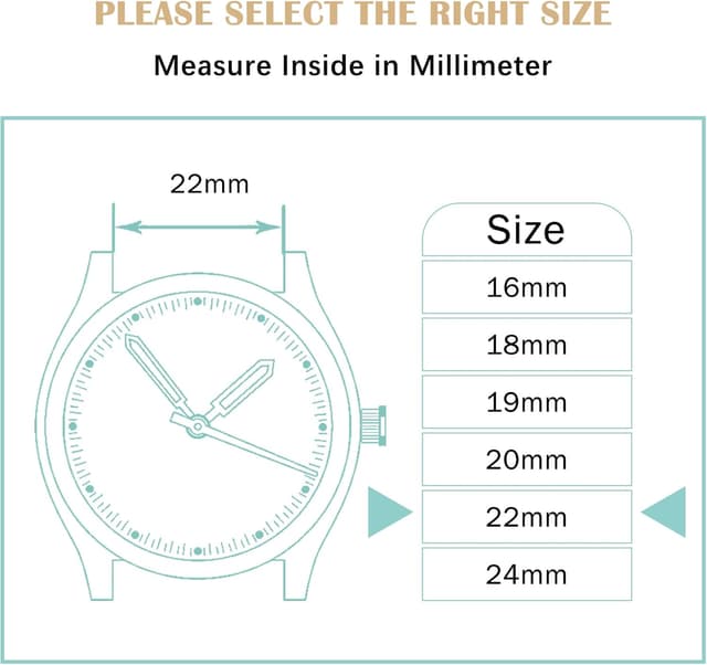 Detalle de RoYiio Gewebtes Nylon-Armband für 22 mm mit Schnellverschluss – bequem, atmungsaktiv, mit Schnellwechsel