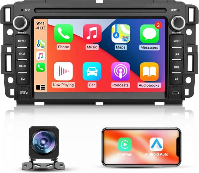 Detalle de Junsun 4Core 64GB Android 13 Car Stereo Head Unit for Select Chevy Silverado, Tahoe, GMC Sierra/Yukon (2007–2013)