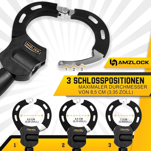 Detalle 2 de AMZLOCK E Scooter Schloss 8 mm Kette