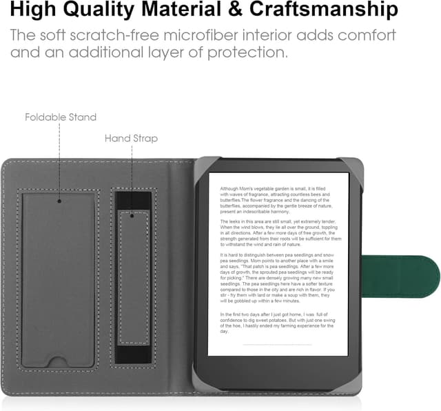 Thumbnail 2 de HoYiXi Universal Hülle für 6,8" eReader Grün