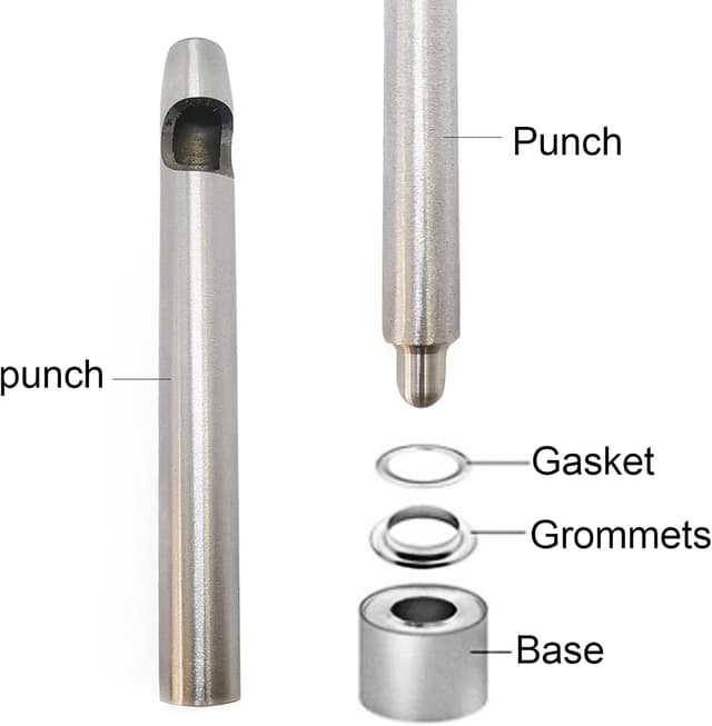 Detalle 2 de Tnfeeon kit d’œillets métal cuivre 2 mm