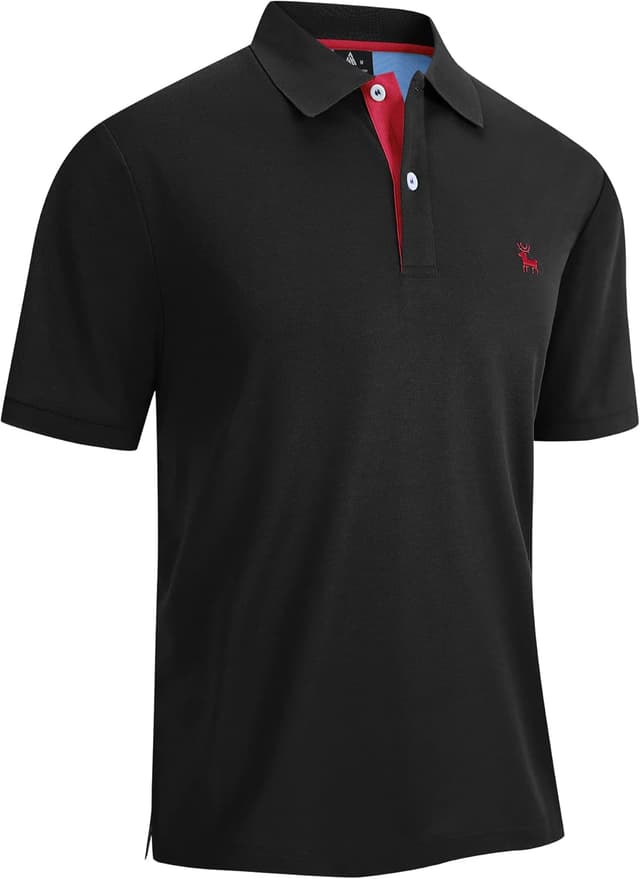 Detalle de SwissWell Herren Kurzarm-Poloshirt atmungsaktives Golf-T-Shirt für Sommer und Business
