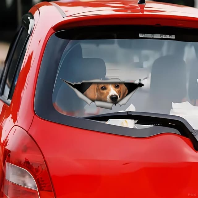 Detalle 2 de TIZIKJ Beagle Hund Aufkleber 15 cm