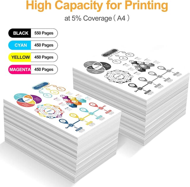 Detalle de LeciRoba 603XL multipack compatibile con Epson 603 / 603XL (3BK+CMY, 60) per XP 3100, XP 3150, WF 2810 e altri