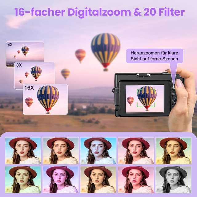 Detalle 2 de 4K 64MP Digitalkamera für Vlogging