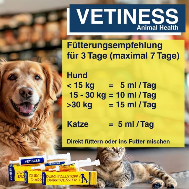 Detalle 1 de vetiness EnteroFit 60 ml Durchfallstopp Paste für Hunde