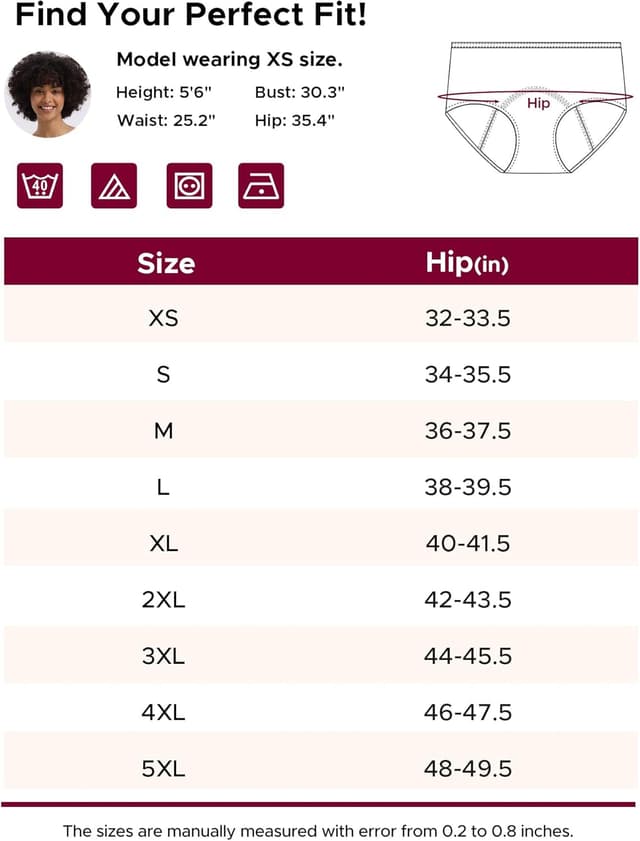 Thumbnail 5 de INNERSY Period Underwear 3-Pack hipster panties 🩲