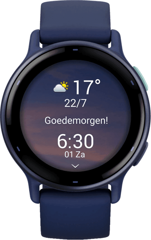 Detalle de Garmin vivoactive 5 in Blau – Smartwatch mit 42-mm-Display, Garmin Pay und Trainings-Insights