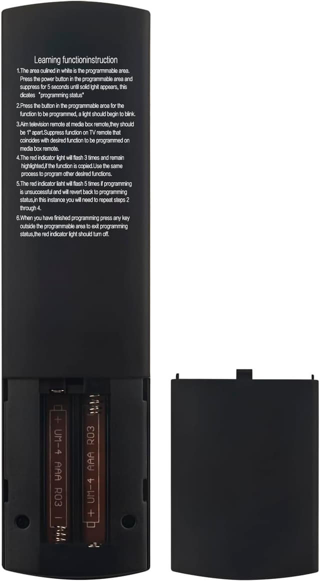 Detalle de VINABTY replacement remote control for ZOOMTAK Media Box (models K3 V+ / U+ / Upro T8+ / H8+ and more)