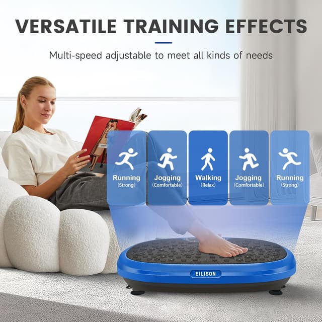 Detalle 1 de EILISON FITABS 3D Vibration Plate Exercise Machine with Seat (Oscillation, Pulsation + Vibration)