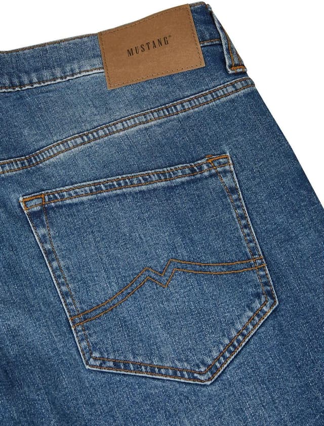 Detalle de MUSTANG Herren Stretch-Jeans „Oregon“ Bootcut in Schwarz-Blau (Gr. 30–44)