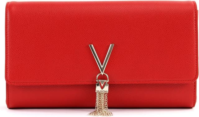 Detalle de Valentino Divina Clutch rojo 1 unidad 👛