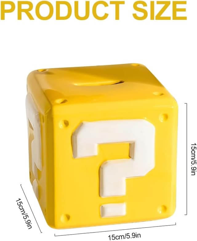 Thumbnail 2 de Nzkeuf Yellow Question Block Coin Bank 🪙