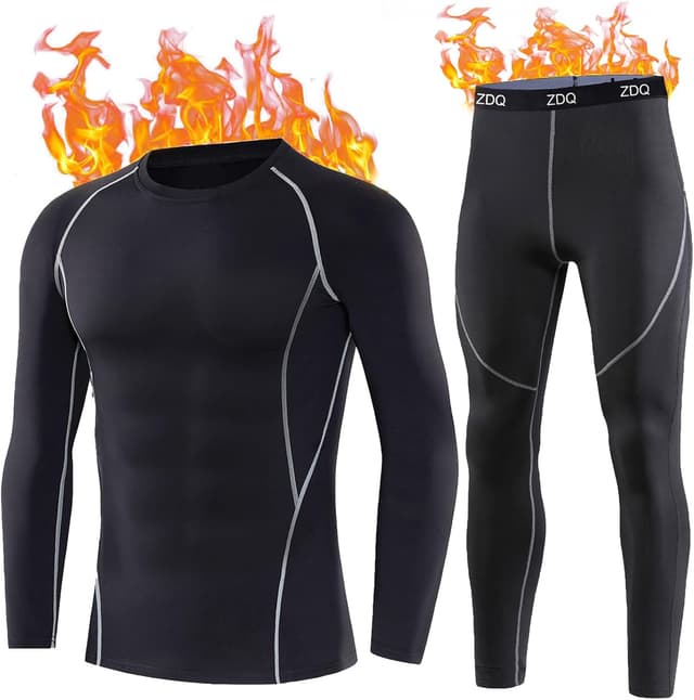 Detalle de Set intimo termico uomo ZDQ: intimo invernale funzionale e traspirante, taglie S-XXL