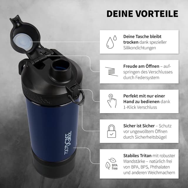 Detalle 2 de 720°DGREE Fitness Shaker uberShaker - Mezcla Perfecta para Proteínas 💪