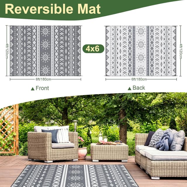 Thumbnail 5 de MOKANI Outdoor Patio Rug 120x180 cm