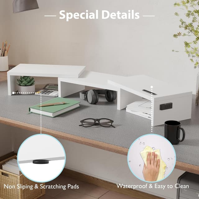 Thumbnail 6 de BONTEC Dual Monitor Stand Riser adjustable organizer