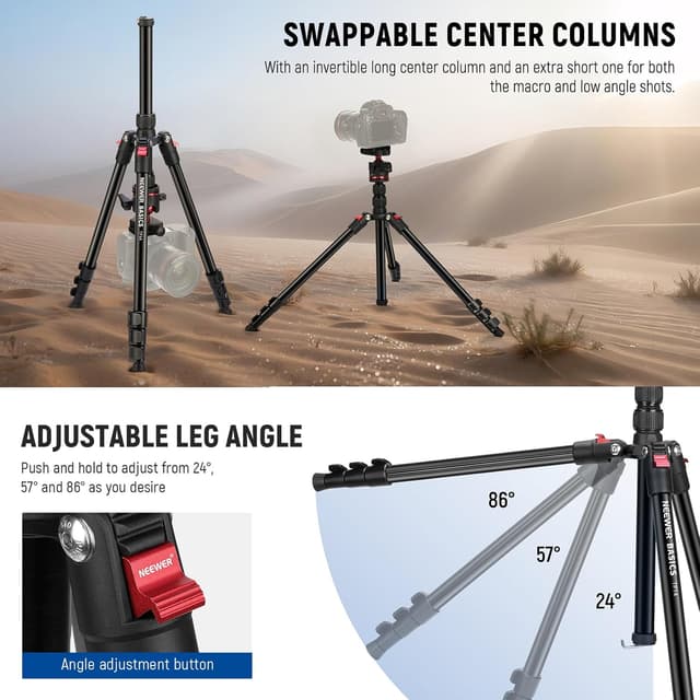 Thumbnail 3 de NEEWER Basics Travel Tripod 72in