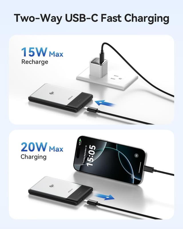 Thumbnail 5 de Kuulaa Qi2 Wireless Power Bank 5000mAh