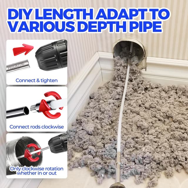 Thumbnail 2 de Holikme 30 Feet Dryer Vent Cleaner Kit