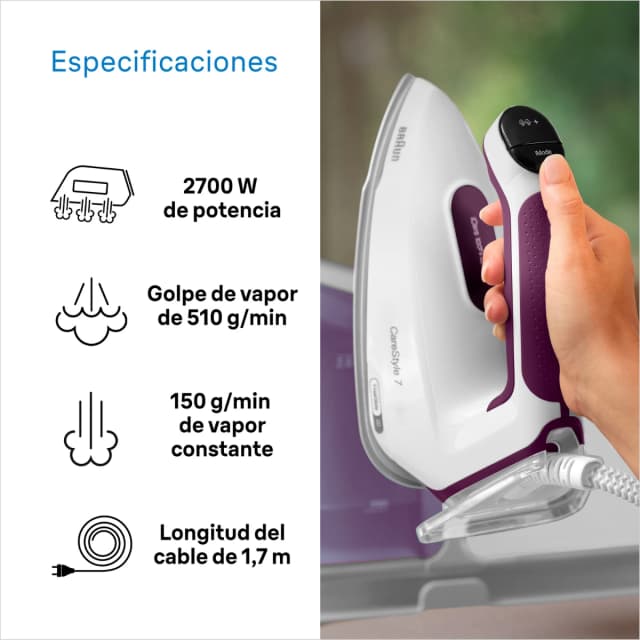 Detalle 2 de Braun CareStyle 7 centro de planchado 2 litros