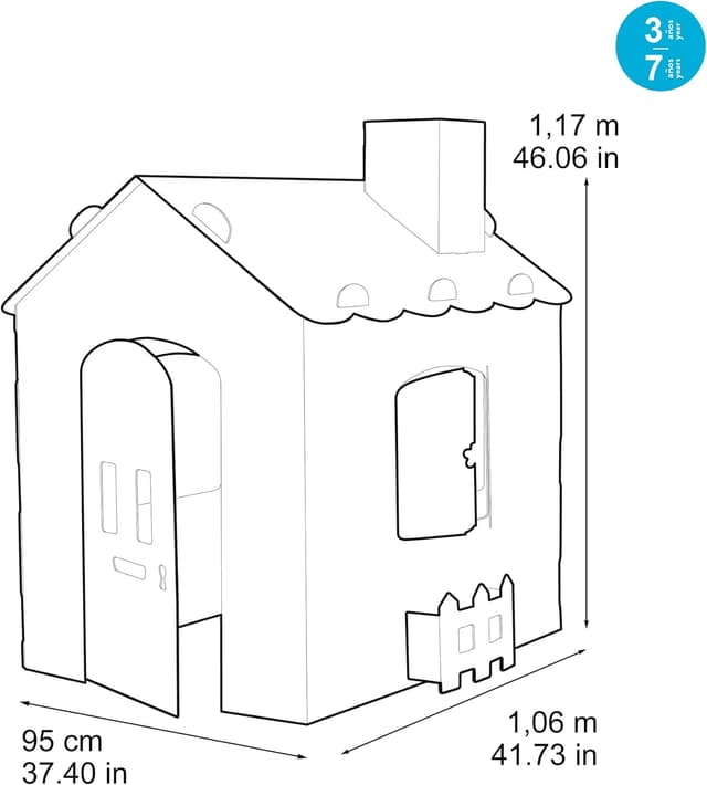 Detalle de FEBER FEB06000 Casa infantil grande para pintar 🎲