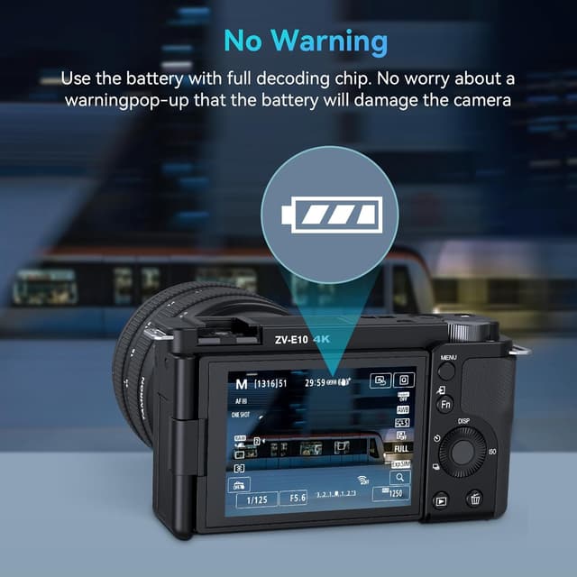 Detalle de SMALLRIG batteria NP-FW50 con ricarica rapida USB-C 1030 mAh per Sony ZV-E10 e serie A7/A6400/A6500 (4330)