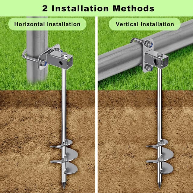 Detalle 2 de Insaga Bodenanker / Erdanker 61 cm Heavy-Duty mit fester Schlaufe – zum Ein- bzw. Festschrauben